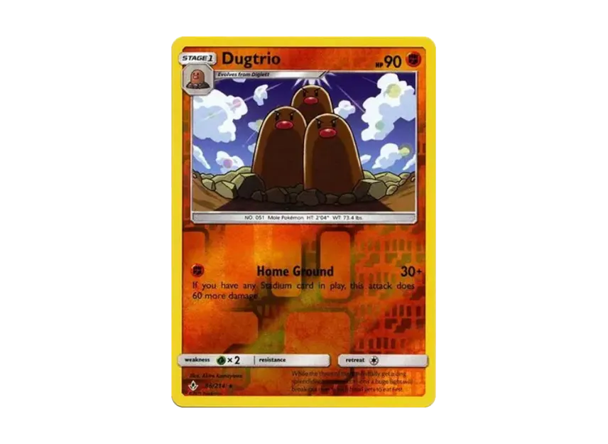 Dugtrio R : Reverse Holo [214-UNBROKEN-BONDS 86/214] [EN] (Sun & Moon "Unbroken Bonds")
