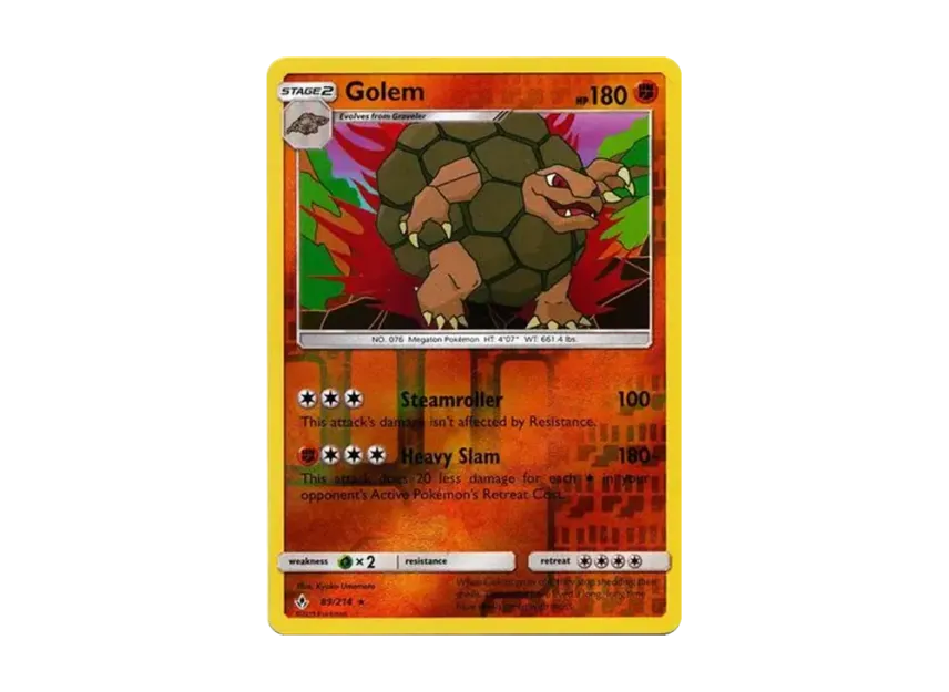 Golem R : Reverse Holo [214-UNBROKEN-BONDS 89/214] [EN] (Sun & Moon "Unbroken Bonds")