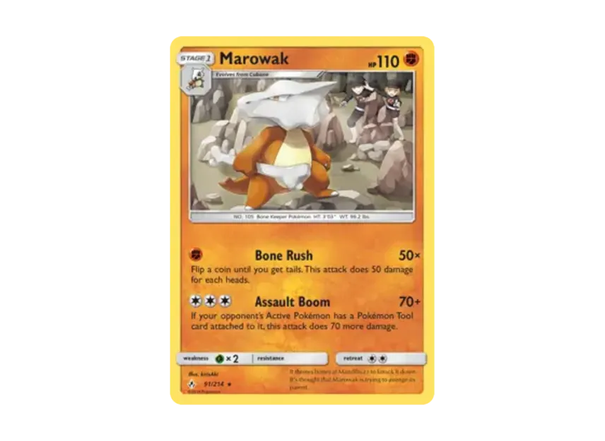 Marowak R [214-UNBROKEN-BONDS 91/214] [EN] (Sun & Moon "Unbroken Bonds")