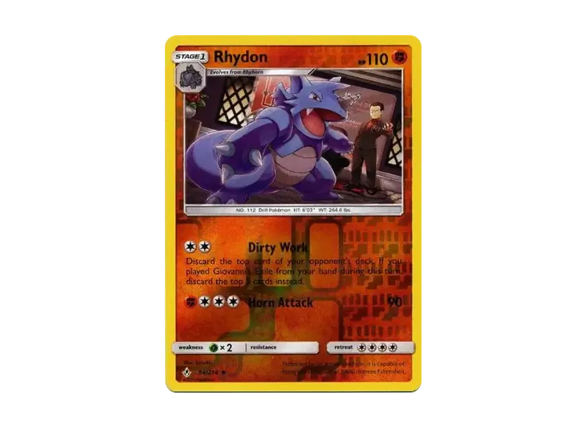 Rhydon U : Reverse Holo [214-UNBROKEN-BONDS 94/214] [EN] (Sun & Moon "Unbroken Bonds")