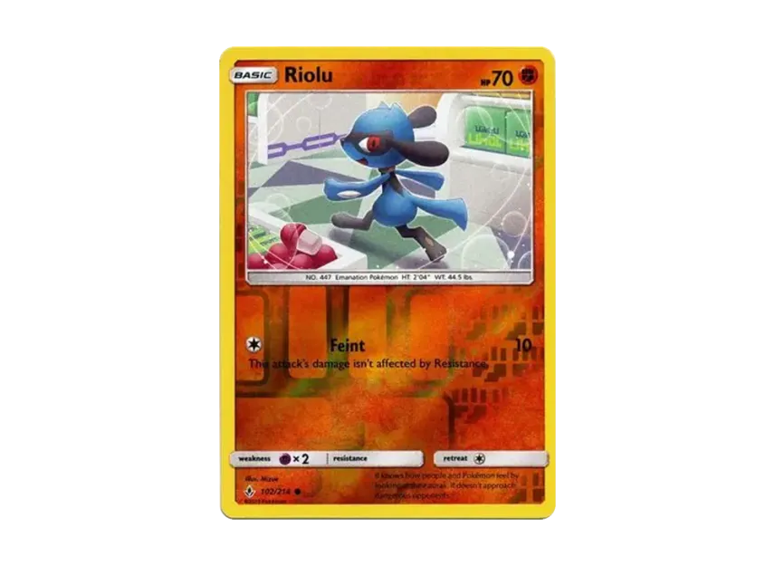 Riolu C : Reverse Holo [214-UNBROKEN-BONDS 102/214] [EN] (Sun & Moon "Unbroken Bonds")
