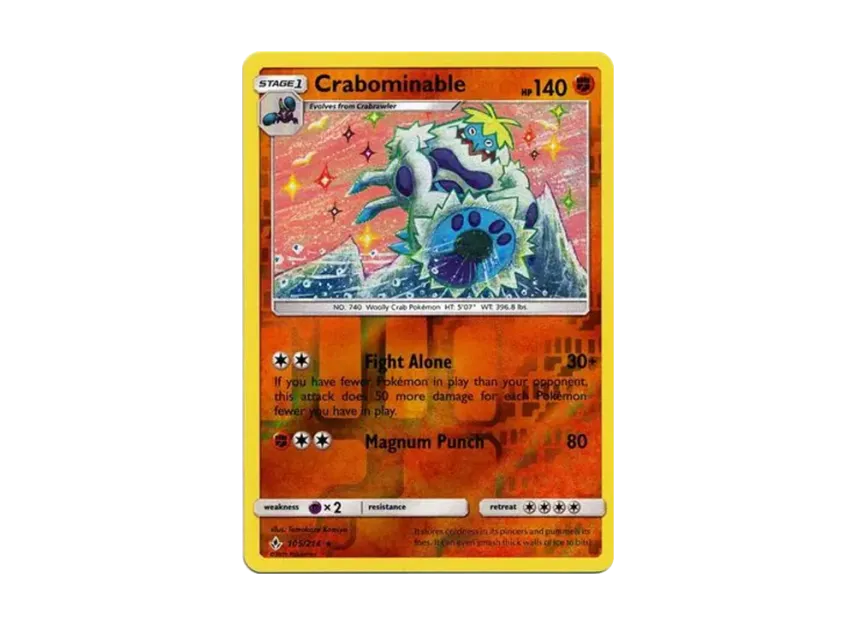 Crabominable R : Reverse Holo [214-UNBROKEN-BONDS 105/214] [EN] (Sun & Moon "Unbroken Bonds")