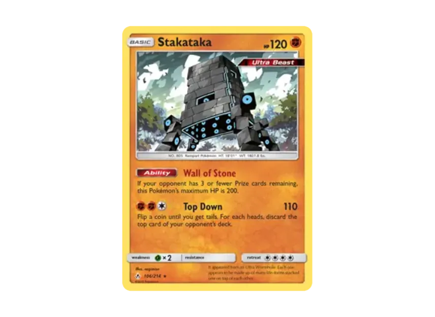 Stakataka R [214-UNBROKEN-BONDS 106/214] [EN] (Sun & Moon "Unbroken Bonds")