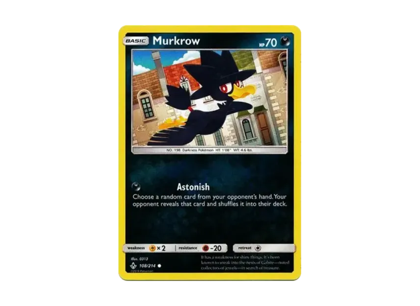 Murkrow C : Reverse Holo [214-UNBROKEN-BONDS 108/214] [EN] (Sun & Moon "Unbroken Bonds")