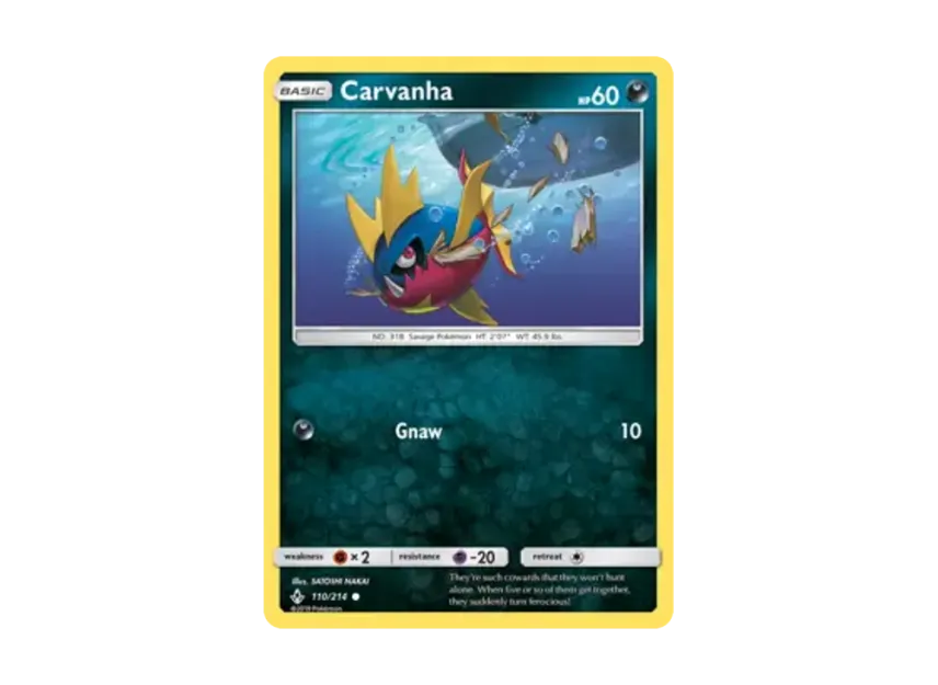 Carvanha C [214-UNBROKEN-BONDS 110/214] [EN] (Sun & Moon "Unbroken Bonds")