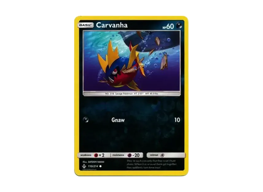 Carvanha C : Reverse Holo [214-UNBROKEN-BONDS 110/214] [EN] (Sun & Moon "Unbroken Bonds")