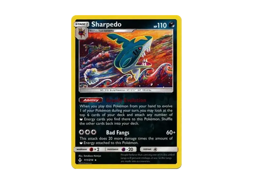 Sharpedo R : Reverse Holo [214-UNBROKEN-BONDS 111/214] [EN] (Sun & Moon "Unbroken Bonds")