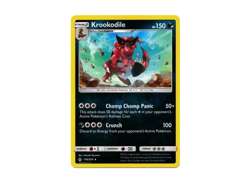 Krookodile R : Reverse Holo [214-UNBROKEN-BONDS 116/214] [EN] (Sun & Moon "Unbroken Bonds")