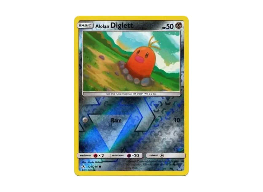 Alolan Diglett C : Reverse Holo [214-UNBROKEN-BONDS 121/214] [EN] (Sun & Moon "Unbroken Bonds")
