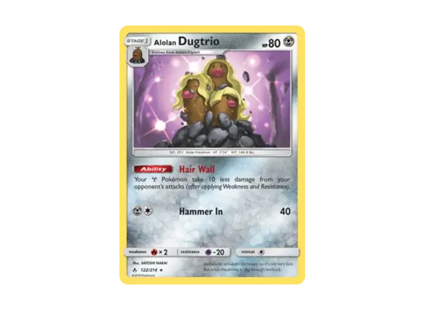 Alolan Dugtrio R [214-UNBROKEN-BONDS 122/214] [EN] (Sun & Moon "Unbroken Bonds")