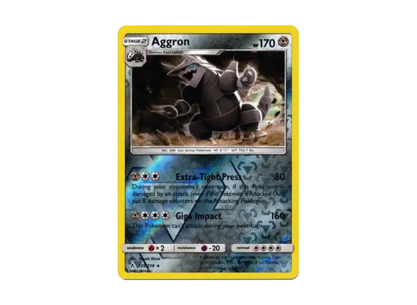 Aggron R : Reverse Holo [214-UNBROKEN-BONDS 125/214] [EN] (Sun & Moon "Unbroken Bonds")