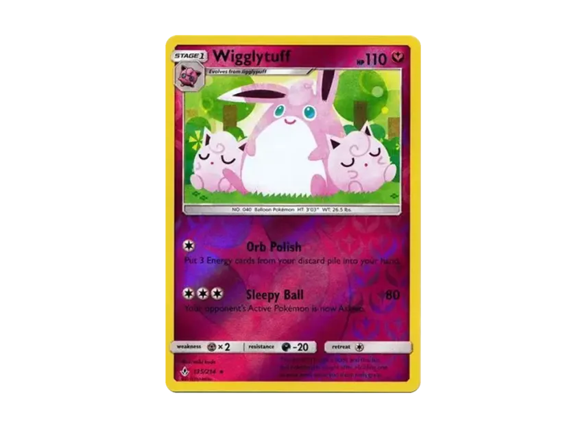 Wigglytuff R : Reverse Holo [214-UNBROKEN-BONDS 135/214] [EN] (Sun & Moon "Unbroken Bonds")