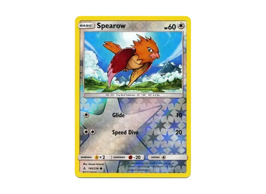 Spearow C : Reverse Holo [214-UNBROKEN-BONDS 145/214] [EN] (Sun & Moon "Unbroken Bonds")