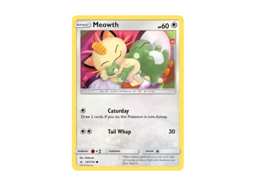Meowth C [214-UNBROKEN-BONDS 147/214] [EN] (Sun & Moon "Unbroken Bonds")