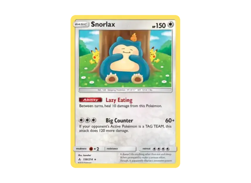 Snorlax R : Holo [214-UNBROKEN-BONDS 158/214] [EN] (Sun & Moon "Unbroken Bonds")