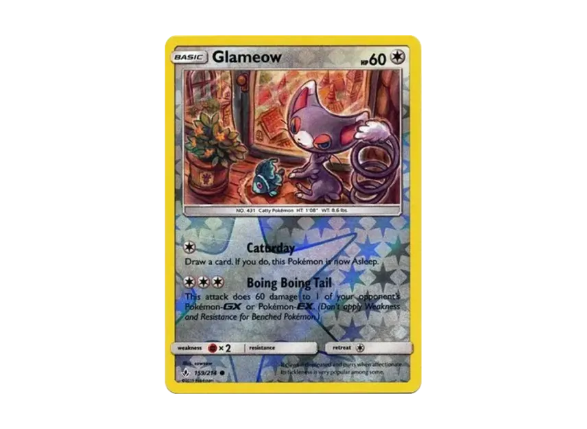 Glameow C : Reverse Holo [214-UNBROKEN-BONDS 159/214] [EN] (Sun & Moon "Unbroken Bonds")