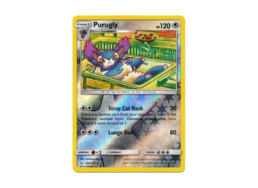 Purugly R : Reverse Holo [214-UNBROKEN-BONDS 160/214] [EN] (Sun & Moon "Unbroken Bonds")