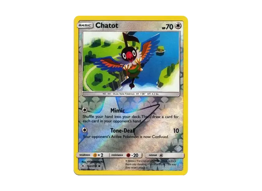 Chatot U : Reverse Holo [214-UNBROKEN-BONDS 162/214] [EN] (Sun & Moon "Unbroken Bonds")