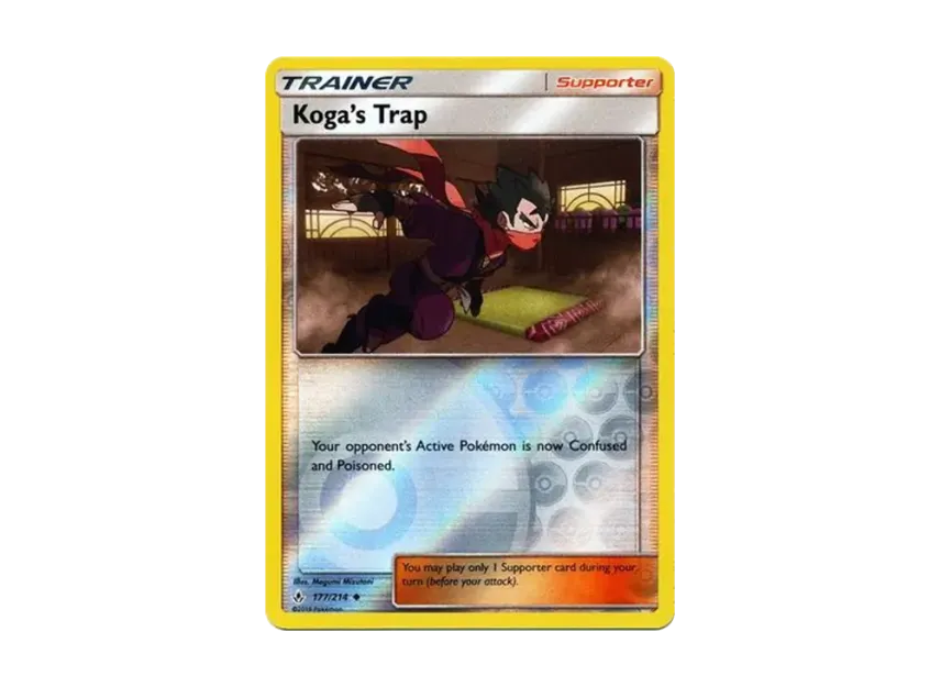 Koga's Trap U : Reverse Holo [214-UNBROKEN-BONDS 177/214] [EN] (Sun & Moon "Unbroken Bonds")