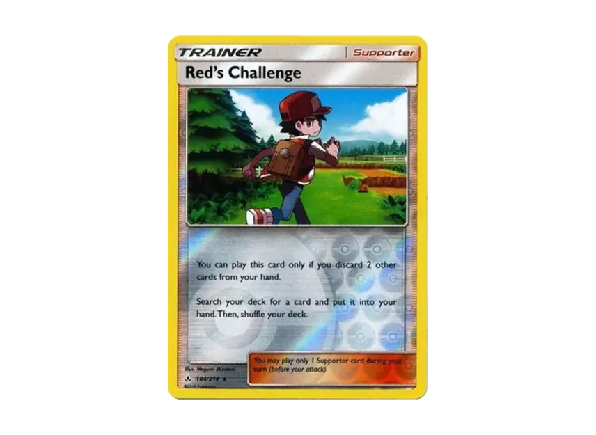 Red's Challenge R : Reverse Holo [214-UNBROKEN-BONDS 184/214] [EN] (Sun & Moon "Unbroken Bonds")