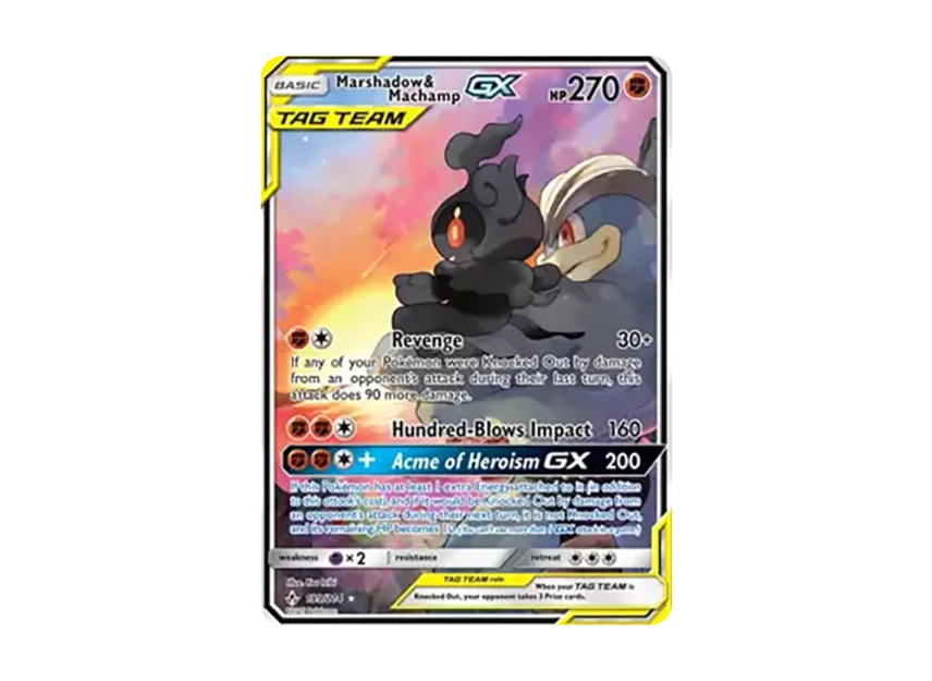 Marshadow & Machamp GX UR [234-UNBROKEN-BONDS 199/234] (Sun & Moon "Unbroken Bonds")