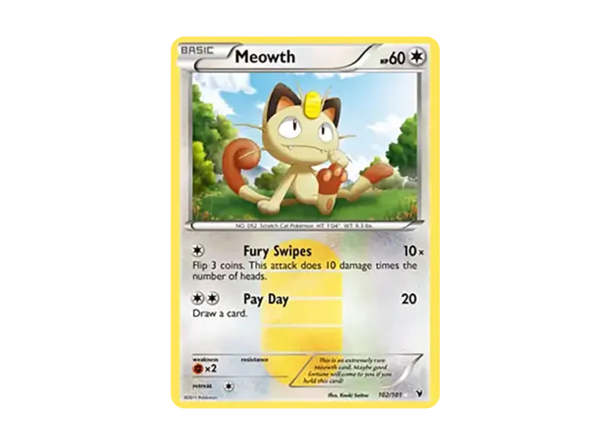 Meowth HR [101-NOBLE-VICTORIES 102/101] (Black & White "Noble Victories")