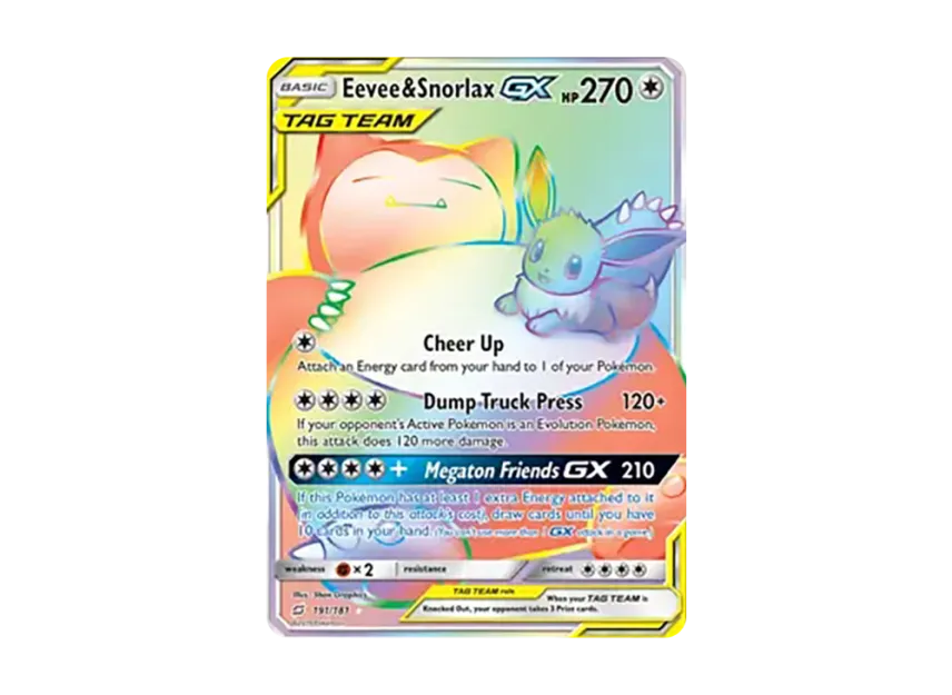 Eevee & Snorlax GX RR [181-TEAM-UP 191/181] (Sun & Moon "Team Up")