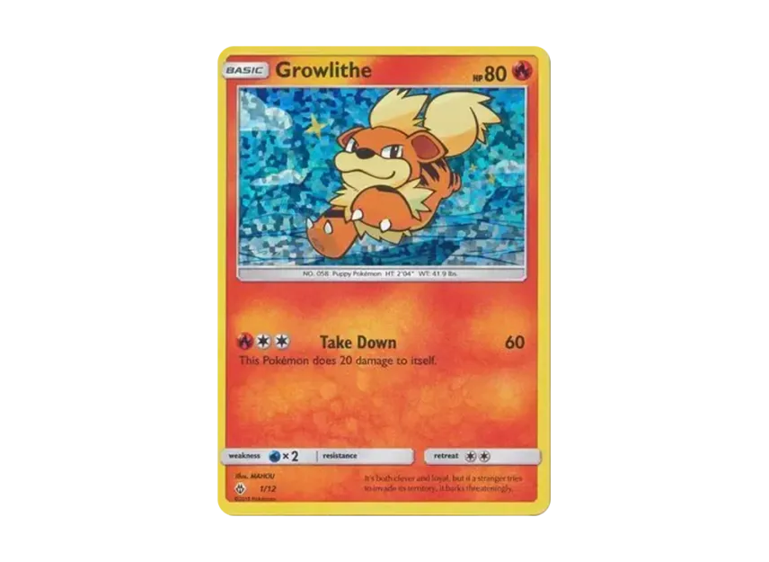 Growlithe : Holo [12-MCDONALD-S-COLLECTION-2018 1/12] (Sun & Moon "McDonald's Collection 2018")