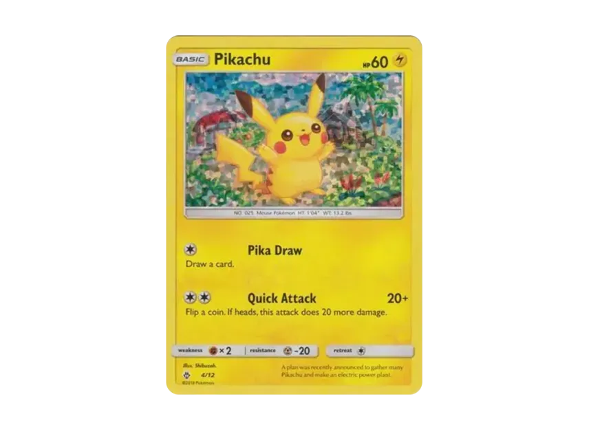 Pikachu : Holo [12-MCDONALD-S-COLLECTION-2018 4/12] (Sun & Moon "McDonald's Collection 2018")