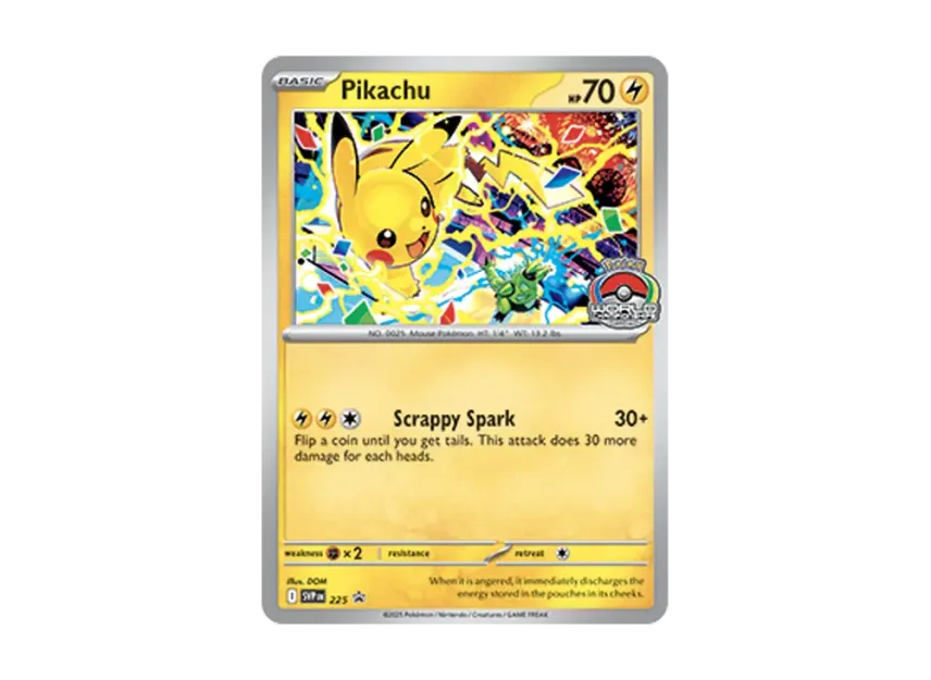 Pikachu P [SVP 225] [EN] (Promotional Card "2025 Worlds Celebration Tournaments Local League Participant Distribution")