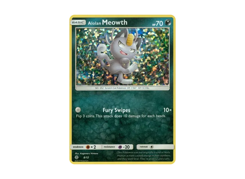 Alolan Meowth : Holo [12-MCDONALD-S-COLLECTION-2017 8/12] (Sun & Moon "McDonald's Collection 2017")