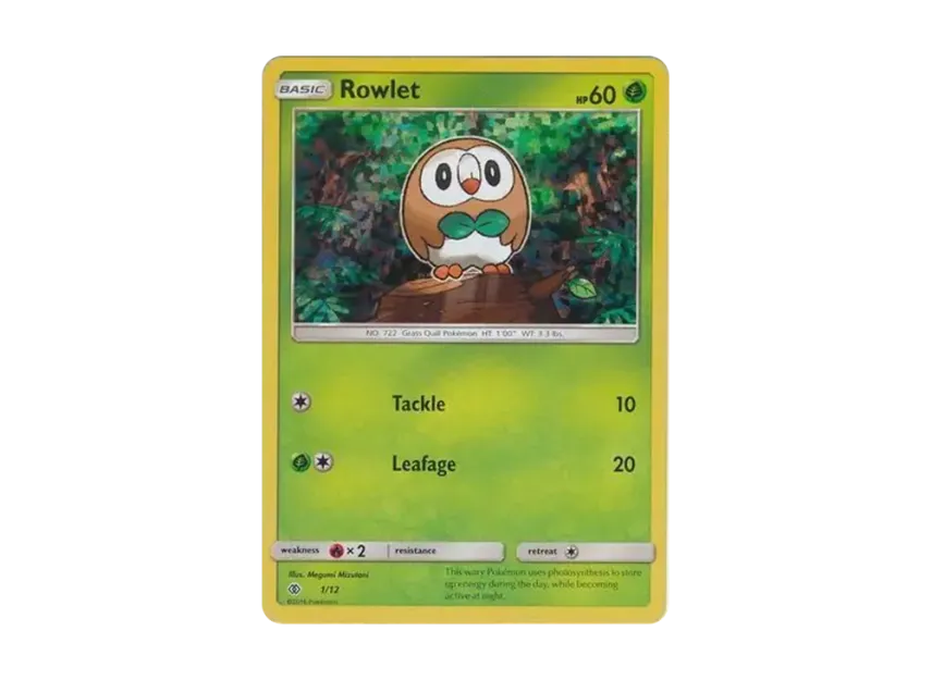 Rowlet : Holo [12-MCDONALD-S-COLLECTION-2017 1/12] (Sun & Moon "McDonald's Collection 2017")