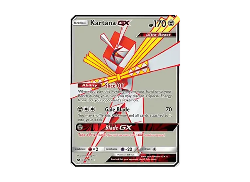 Kartana GX UR [111-CRIMSON-INVASION 106/111] (Sun & Moon "Crimson Invasion")