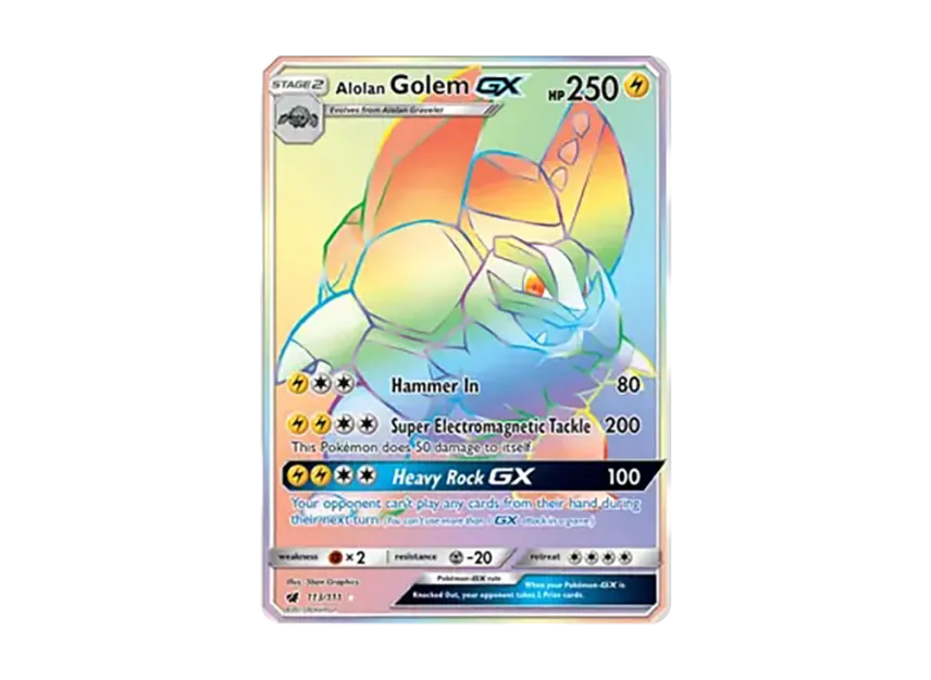 Alolan Golem GX RR [111-CRIMSON-INVASION 113/111] (Sun & Moon "Crimson Invasion")