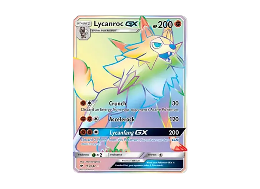 Lycanroc GX RR [147-BURNING-SHADOWS 155/147] (Sun & Moon "Burning Shadows")
