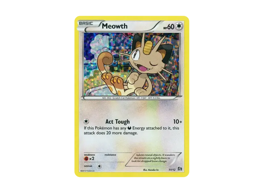 Meowth : Holo [12-MCDONALD-S-COLLECTION-2016 11/12] (XY "McDonald's Collection 2016")