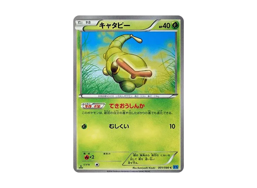 Caterpie C : 1ED [XY2 001/080] (Expansion Pack "Wild Blaze")