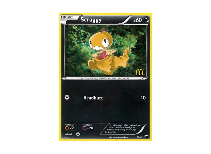 Scraggy : Holo [12-MCDONALD-S-COLLECTION-2012 10/12] (Black & White "McDonald's Collection 2012")
