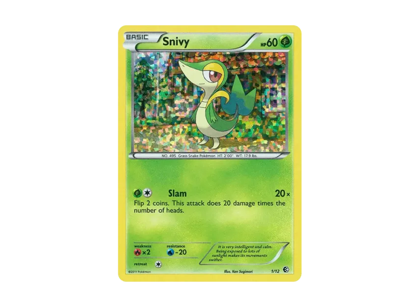 Snivy : Holo [12-MCDONALD-S-COLLECTION-2011 1/12] (Black & White "McDonald's Collection 2011")