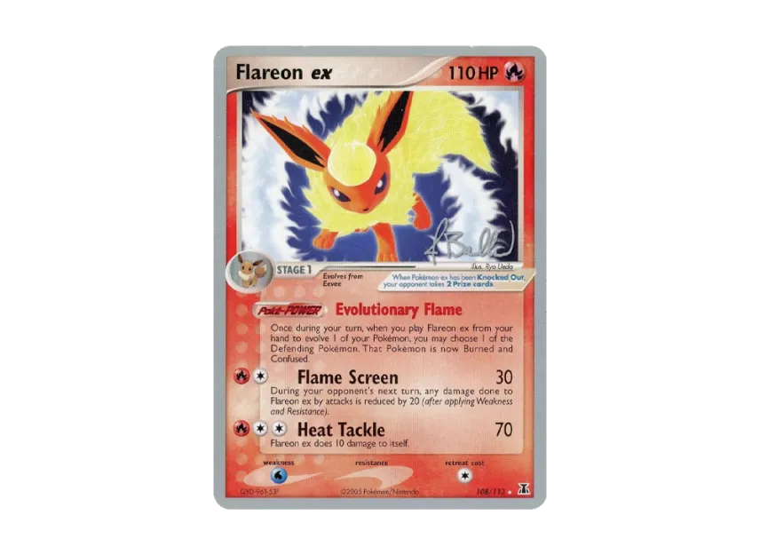 Flareon ex UR [113-2006-WORLD-CHAMPIONSHIPS-DECK-JIMMY-BALLARD-EEVEELUTIONS-DEC 108/113] [EN] ("2006 World Championships Deck Jimmy Ballard Eeveelutions Deck")