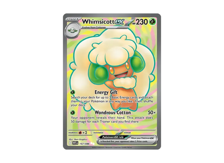 Whimsicott ex UR [WHT 157/170] [EN] (Scarlet & Violet "White Flare")