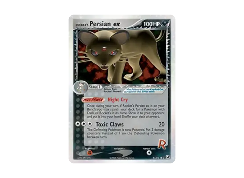 Rocket's Persian ex R [115-UNSEEN-FORCES 116/115] [EN] (EX Ruby & Sapphire "Unseen Forces")