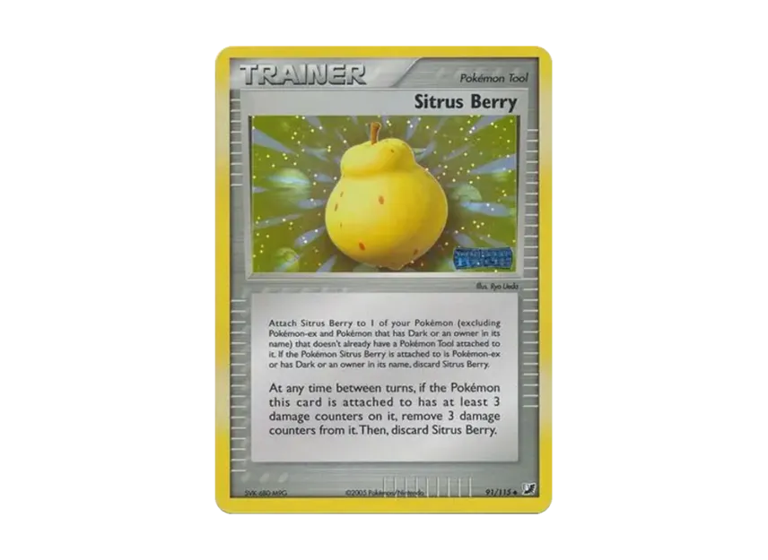 Sitrus Berry U : Reverse Holo [115-UNSEEN-FORCES 91/115] [EN] (EX Ruby & Sapphire "Unseen Forces")
