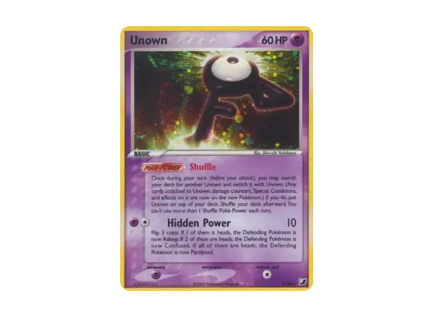 Unown (F) R [F/28] [EN] (EX Ruby & Sapphire "Unseen Forces")