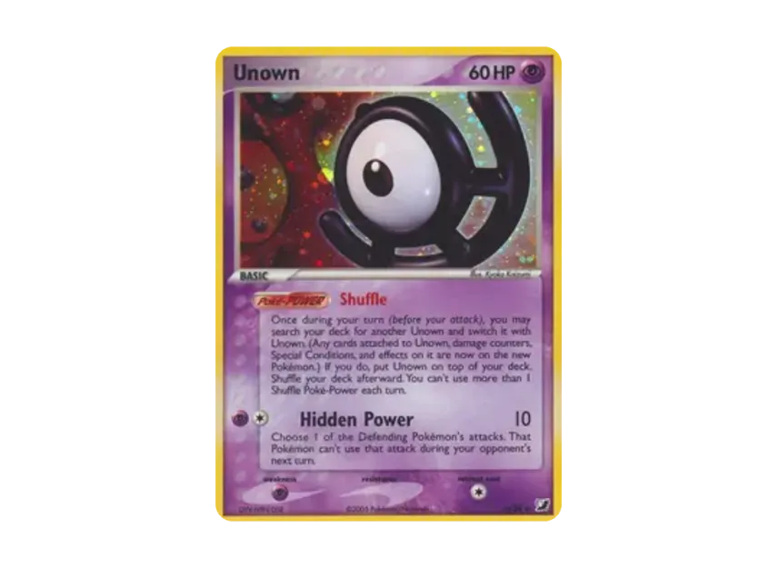 Unown (U) R [U/28] [EN] (EX Ruby & Sapphire "Unseen Forces")