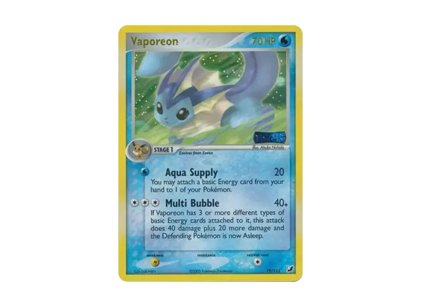 Vaporeon R : Reverse Holo [115-UNSEEN-FORCES 19/115] [EN] (EX Ruby & Sapphire "Unseen Forces")