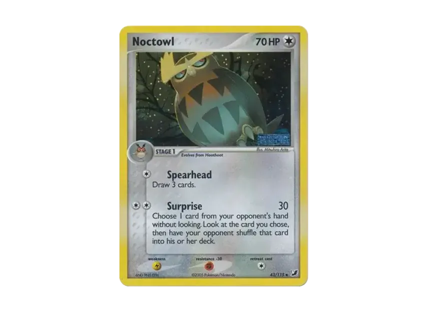 Noctowl U : Reverse Holo [115-UNSEEN-FORCES 43/115] [EN] (EX Ruby & Sapphire "Unseen Forces")