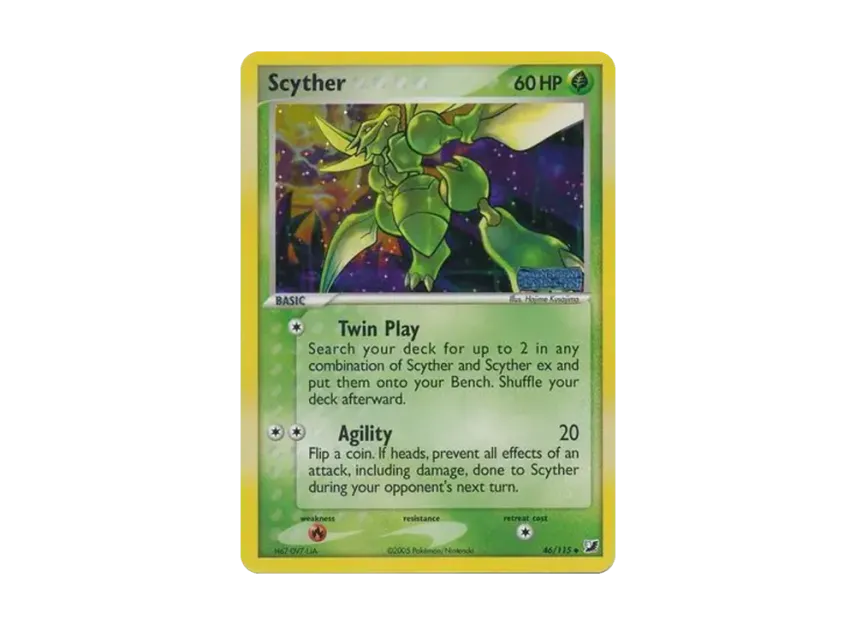 Scyther U : Reverse Holo [115-UNSEEN-FORCES 46/115] [EN] (EX Ruby & Sapphire "Unseen Forces")