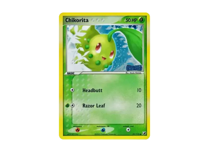 Chikorita C : Reverse Holo [115-UNSEEN-FORCES 51/115] [EN] (EX Ruby & Sapphire "Unseen Forces")