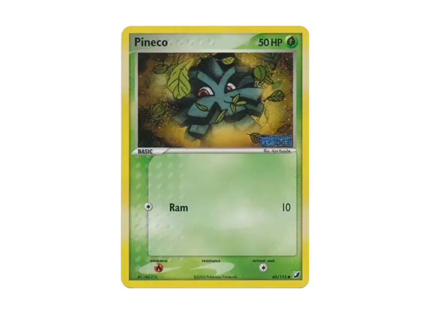 Pineco C : Reverse Holo [115-UNSEEN-FORCES 66/115] [EN] (EX Ruby & Sapphire "Unseen Forces")